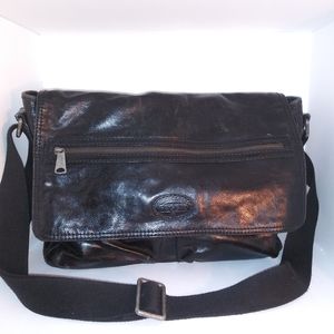 Large Black FOSSIL Briefcase Bag Purse